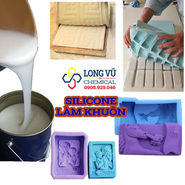 SILICON LÀM KHUÔN ĐÚC CHẬU CẢNH, XI MĂNG, TƯỢNG - LỎNG, DẺO, KHÁNG XÉ TỐT, ĐỘ BỀN CAO - TẶNG KÈM XÚC TÁC