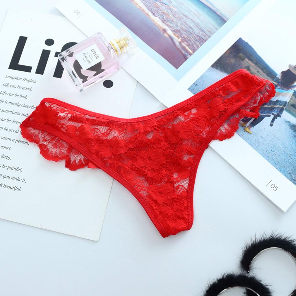 Combo 3 Quần lót lọt khe - Quần lót ren nữ phối dây sexy - Chất liệu ren mềm mịn, màu ngẫu nhiên DNL019