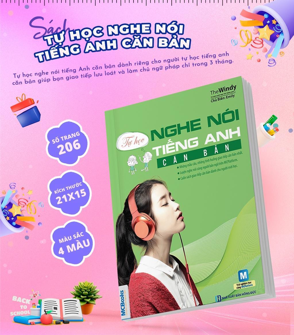 Tự Học Nghe Nói Tiếng Anh Căn Bản Dành Cho Người Mất Gốc - Học Kèm App Online - Bản Quyền
