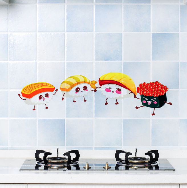 Miếng dán chống thấm nước, dầu ăn, trang trí khu vực nấu ăn 79,5x60cm