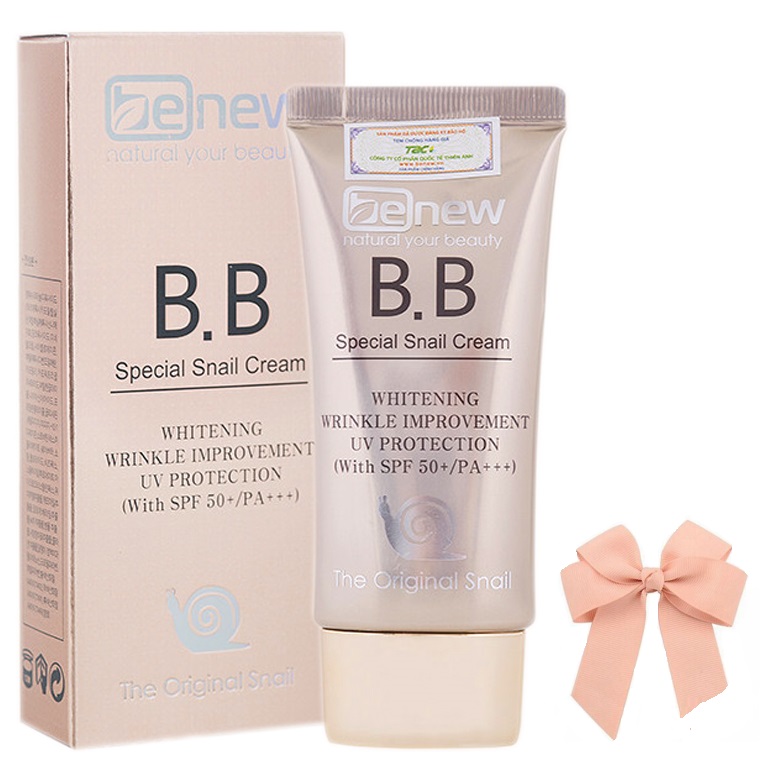 Kem nền siêu mịn lâu trôi BB cream Benew SPF 50 PA+++ Hàn quốc ( 50ml) và nơ