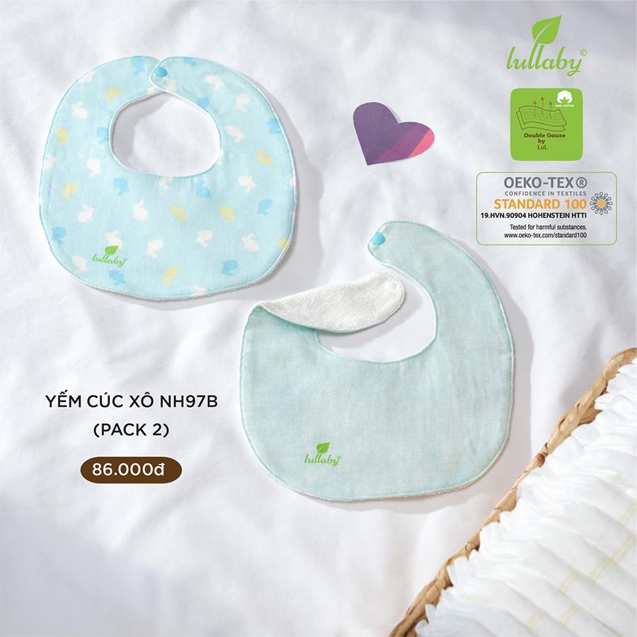 LULLABY - Set 2 yếm cài cúc sơ sinh - NH97B