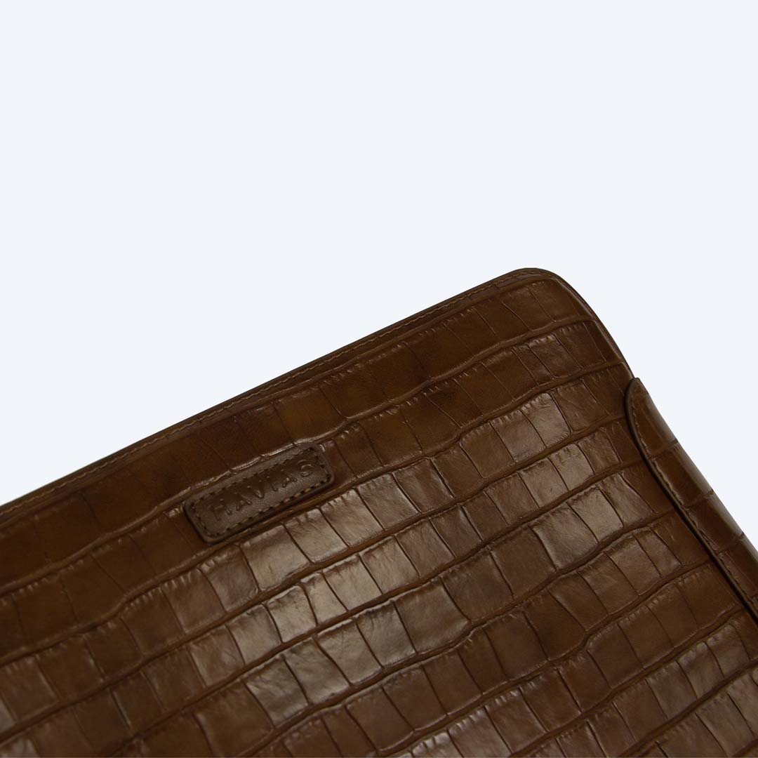 Clutch túi da vân cá sấu LOUIS