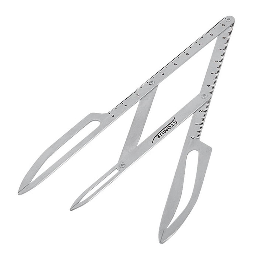 Stainless Caliper Microblading Tool Flexible Removable Ruler Arm Ratio Measure Caliper Ruler