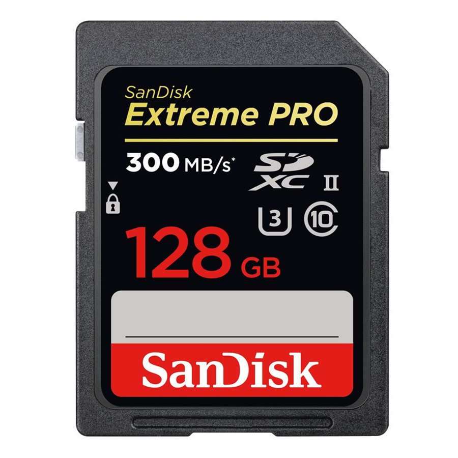 Thẻ nhớ SDXC SanDisk Extreme Pro UHS-II U3 128GB 300MB/s - Hàng Chính Hãng