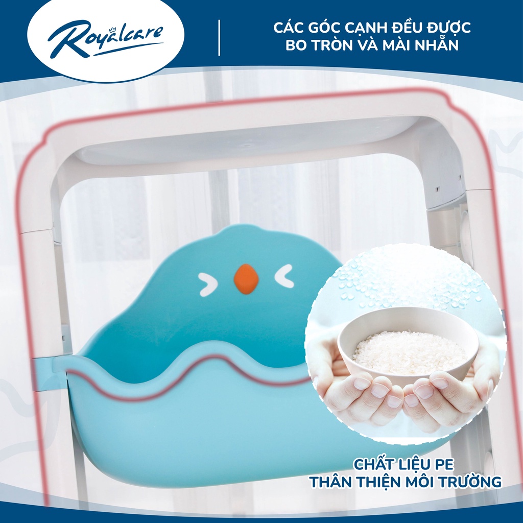 Kệ đựng đồ chơi có bánh xe cho bé 2/3/4 tầng RoyalCare B8106 hình gà con dễ thương