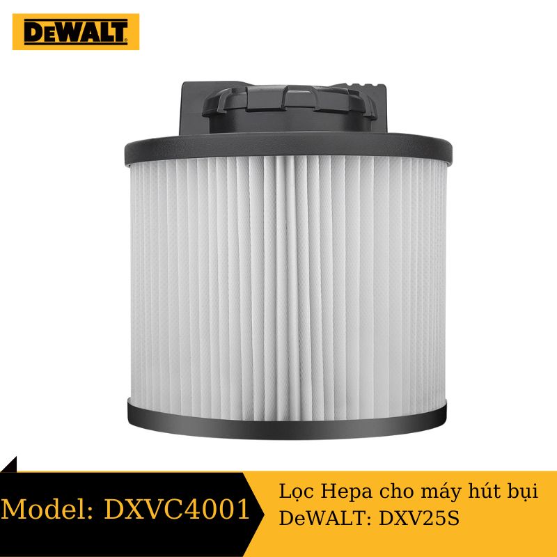 Lọc bụi DeWALT DXVC4001 phụ kiện máy hút bụi khô ướt DXV25S , DXV15T, DXV20S - Hàng chính hãng