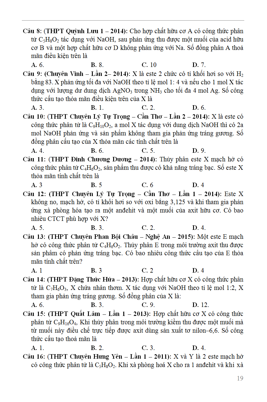 Tuyệt Đỉnh Công Phá Đề Thi THPT Quốc Gia Hóa Học Chuyên Đề Lý Thuyết Hữu Cơ - KV