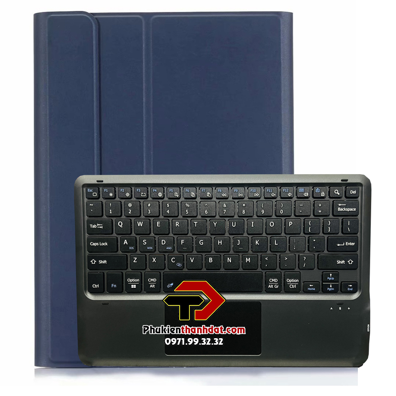Bao da kèm bàn phím cho SamSung Galaxy Tab S7 FE, Tab S7+ Plus, Tab S8+ Plus có bàn di chuột TrackPad
