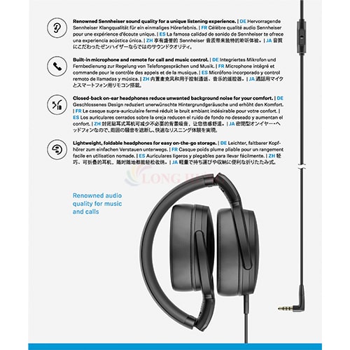 Tai nghe chụp tai có dây Sennheiser HD 400S - Hàng chính hãng