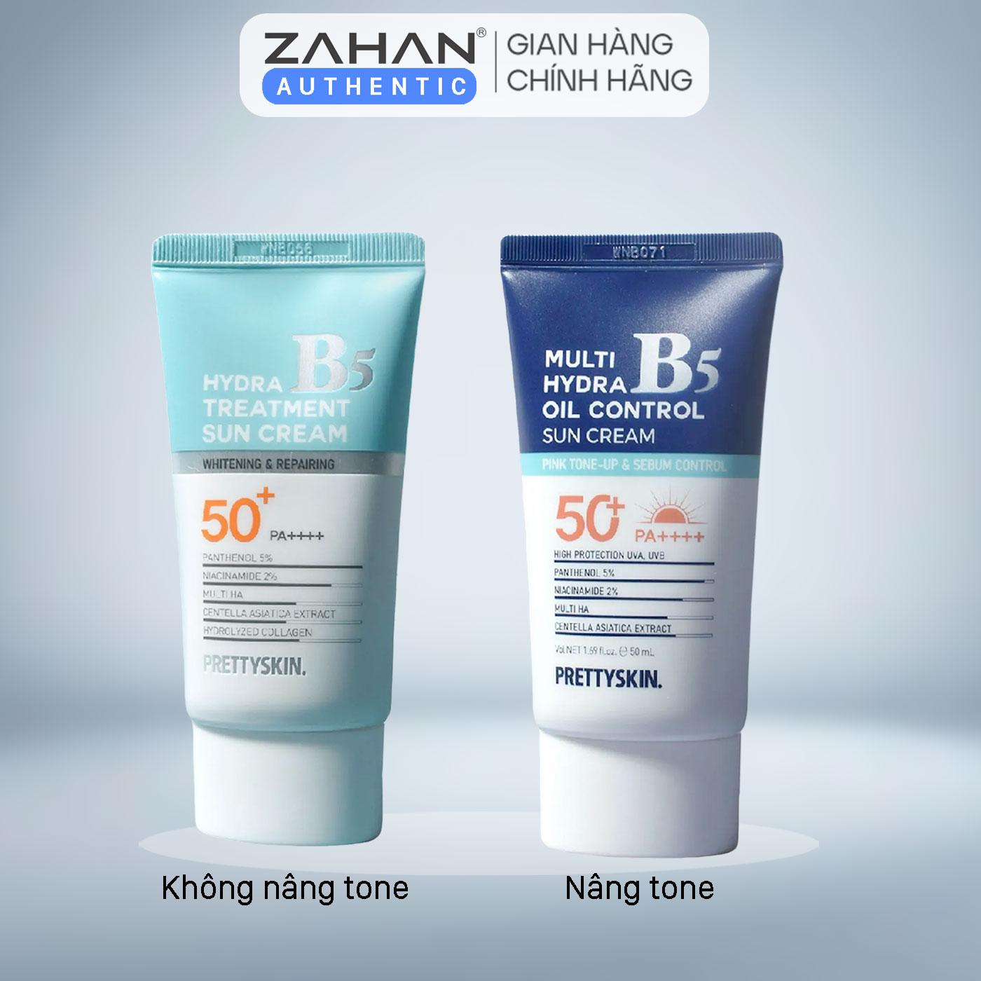 [Bản mới] Kem chống nắng dưỡng trắng B5 phổ rộng 9 màng lọc Hydra B5 Sun Cream Prettyskin