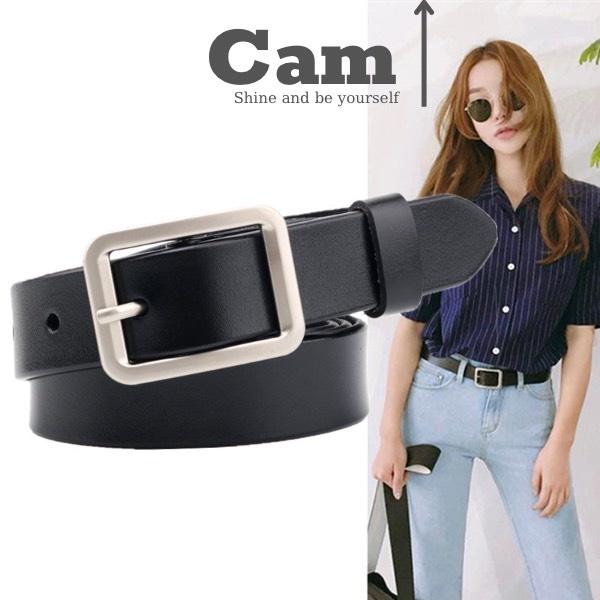 Thắt Lưng Bản Nhỏ Sơn Tùng 2.3cm Camcamvintage Đục Lỗ May Viền - Dây Nịt Lưng Nam Nữ Kiểu Hàn Quốc 2.3cm Chữ Nhật Lỗ