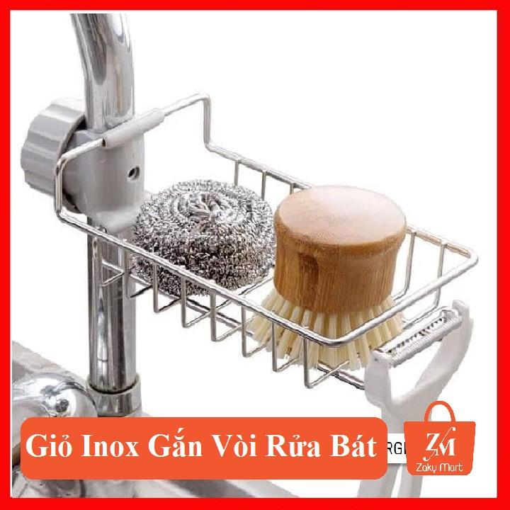 Giỏ Inox Gắn Vòi Rửa Bát Tiện Lợi Sạch Sẽ Dẻ Rửa Bát Gọn Gàng Và Luôn Khô Ráo
