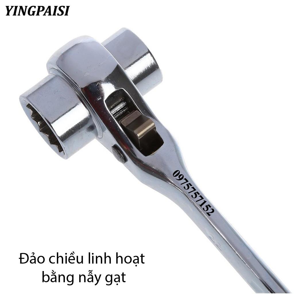 Cờ lê đuôi chuột trắng 19-24 mm, cờ lê giàn giáo tự động thép CR-V, tuýp giàn giáo đa năng 2 đầu