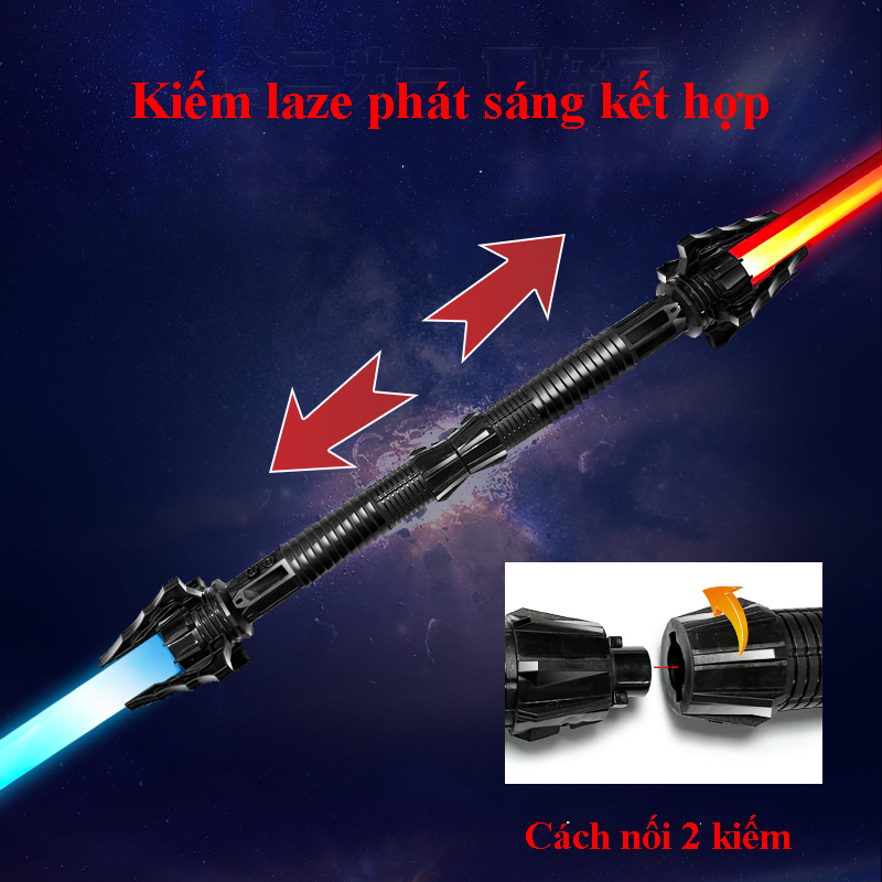 Kiếm đồ chơi phát sáng cho bé, Đồ chơi cho bé kiếm đồ chơi Star War có âm thanh ánh sáng