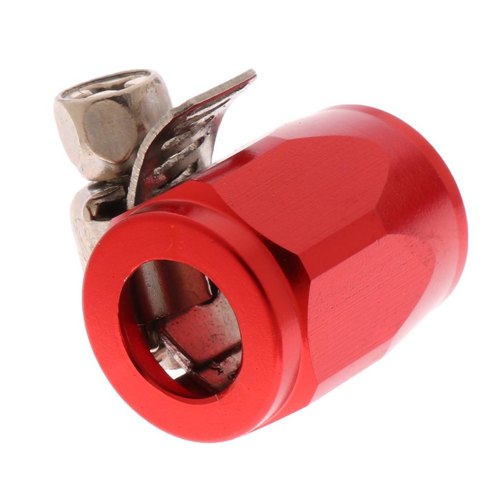 AN4 Car Fuel Oil Water Hose Pipe End Finisher Clamp Clip Aluminium