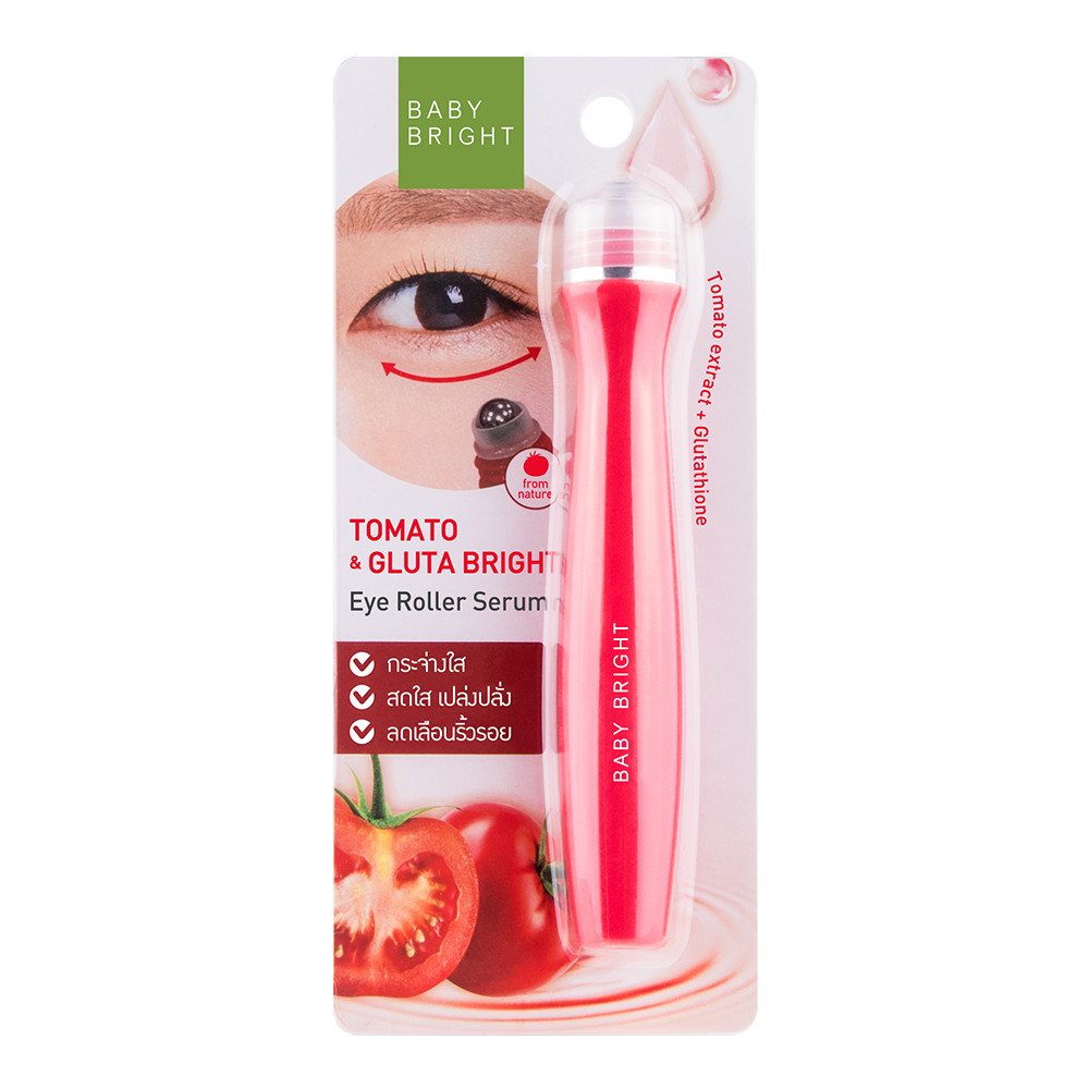 Cây Lăn Mắt Dưỡng Sáng Da Tomato &amp; Gluta Baby Bright Eye Roller Serum 15ml