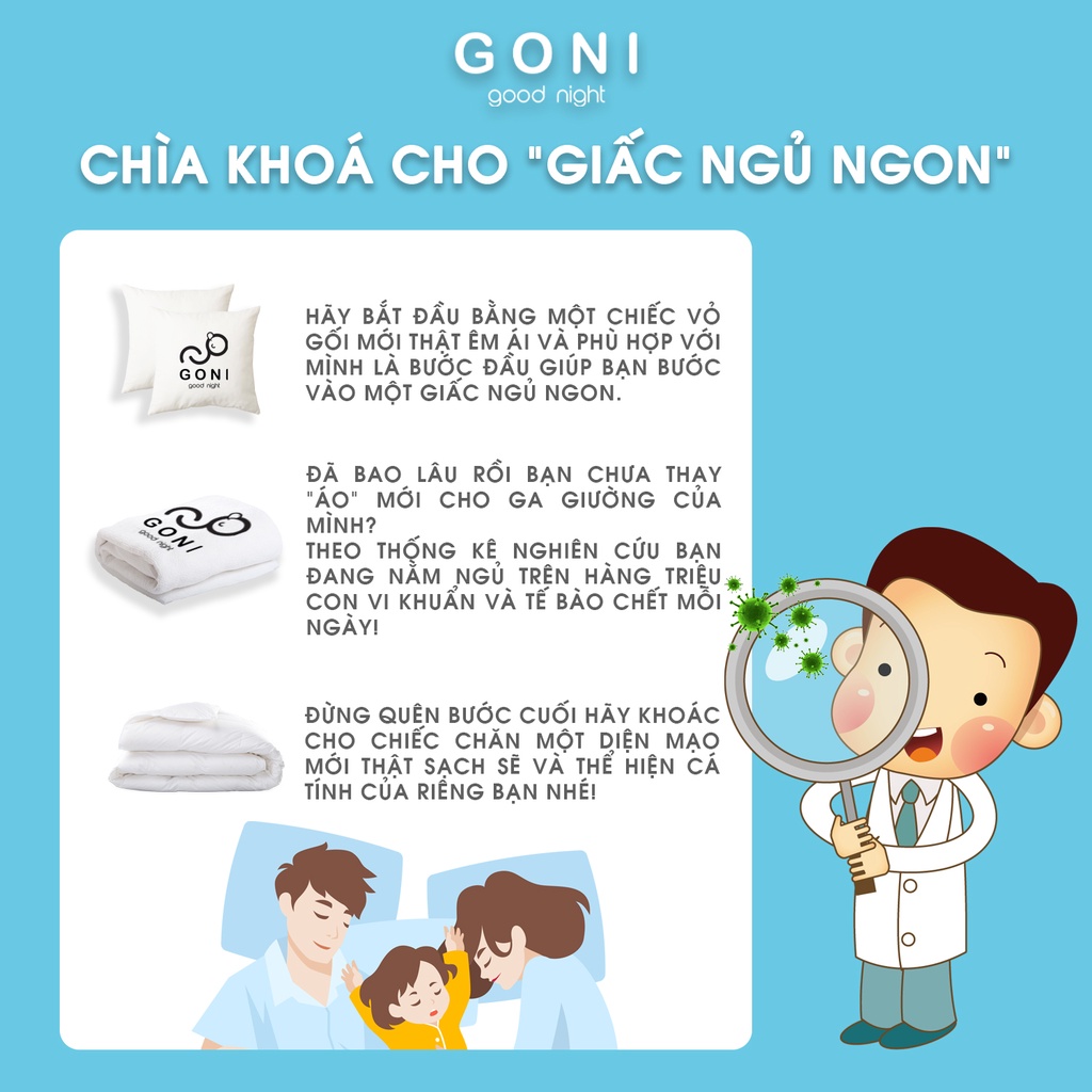 Ruột Gối Bông Gòn Goni Cao Cấp Căng Phồng Với Lượng Bông Gòn Đạt Chuẩn, Đủ Kích Thước 40cmx60cm, 50cmx70cm