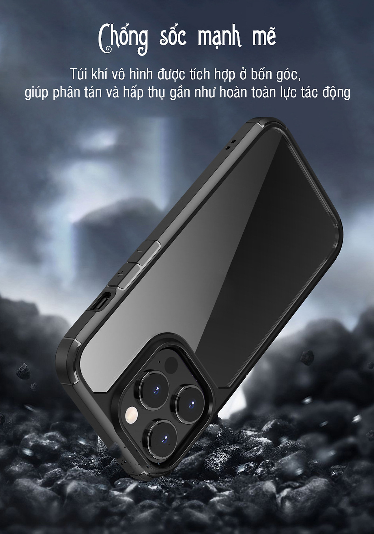 Ốp lưng trong viền tím dành cho iPhone 14 Pro Max / 14 / 14 Max / 14 Pro - Hàng chính hãng