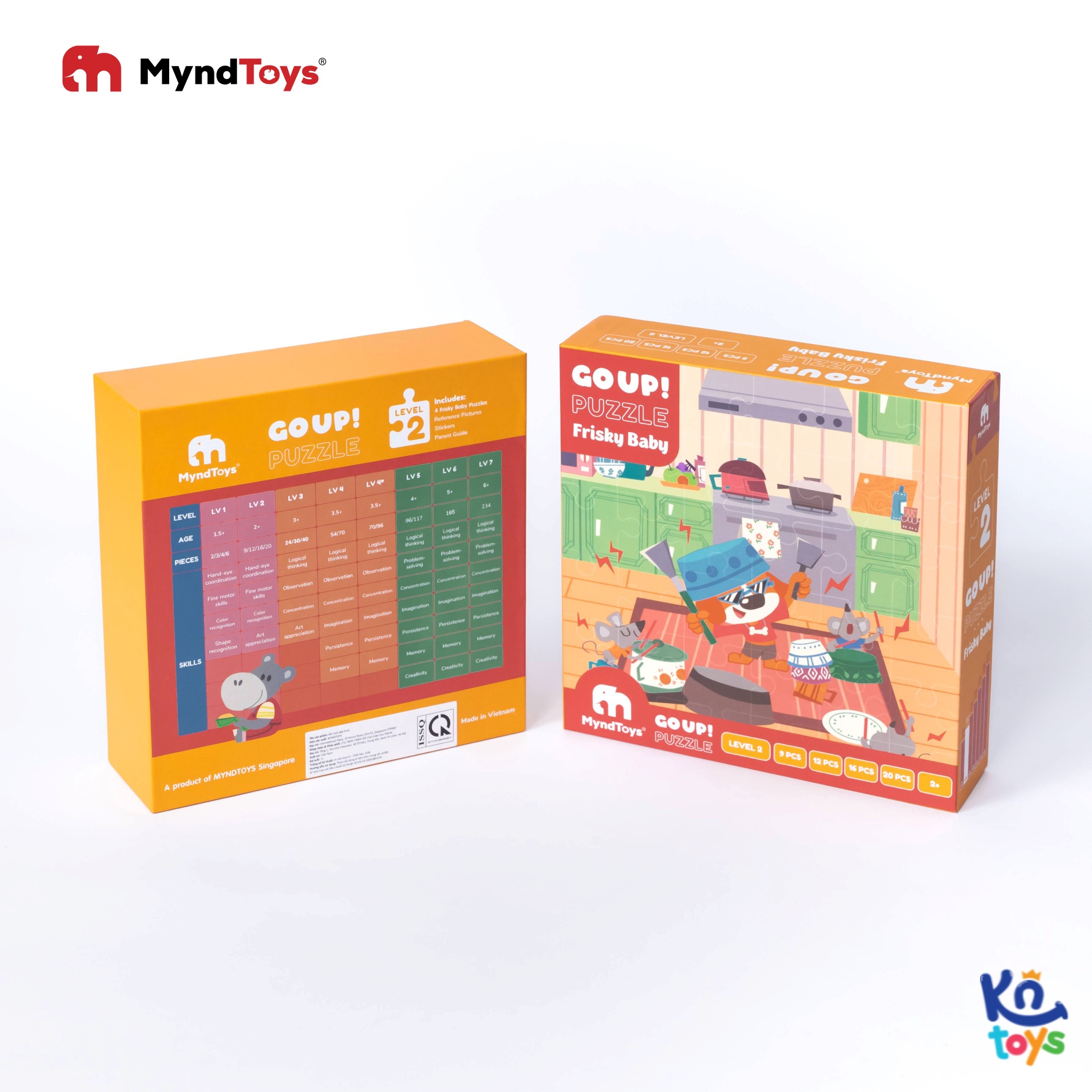 Đồ Chơi Xếp Hình MyndToys - GO UP! Puzzle – Level 2 – Frisky Baby (Cho Bé Từ 2 Tuổi)