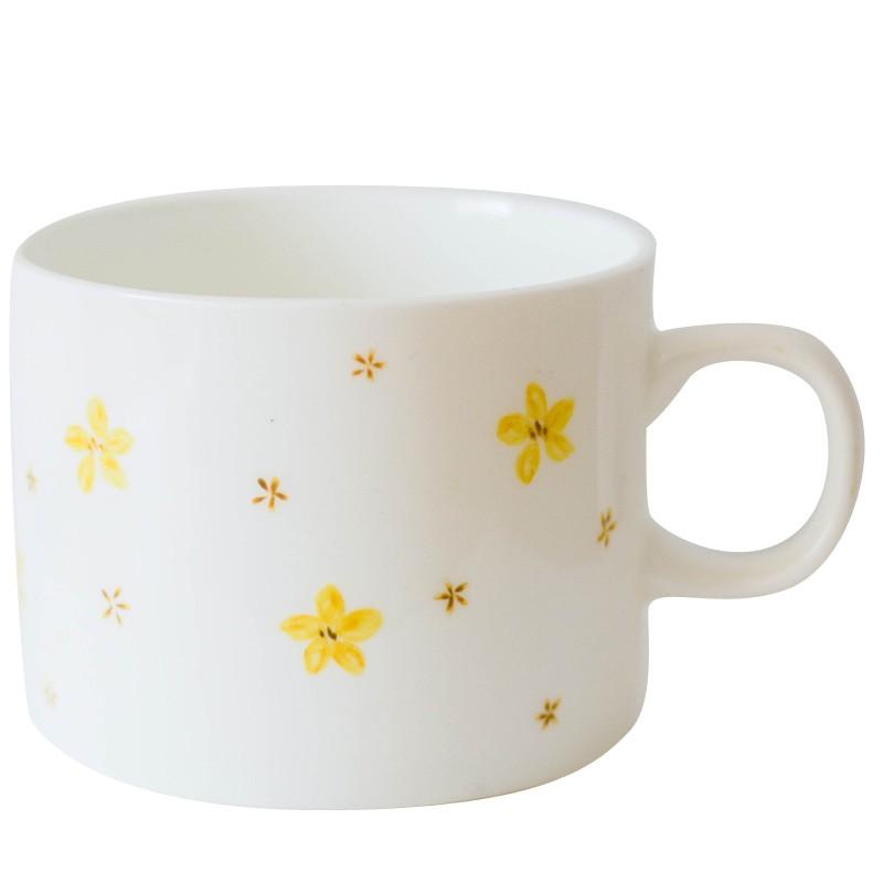 Cốc Sứ Uống Cà Phê Họa Tiết Vẽ Tay Dễ Thương Kiểu Trung Hoa