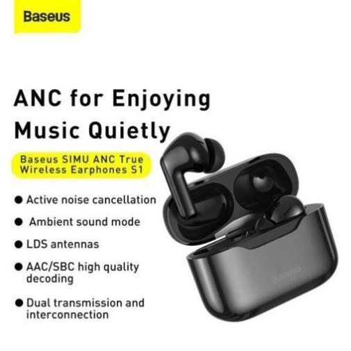 Baseus -ai nghe TWS chống ồn chủ động Baseus SIMU ANC S1 / S1 Pro True Wireless Earphone (Hàng chính hãng