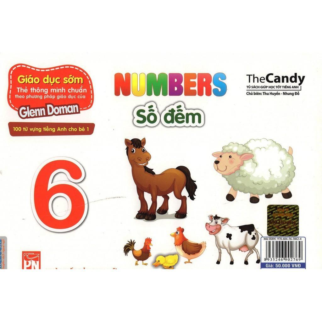 Flashcard Thẻ Dạy Trẻ Theo Phương Pháp Glenn Doman - Số Đếm  - Bản Quyền