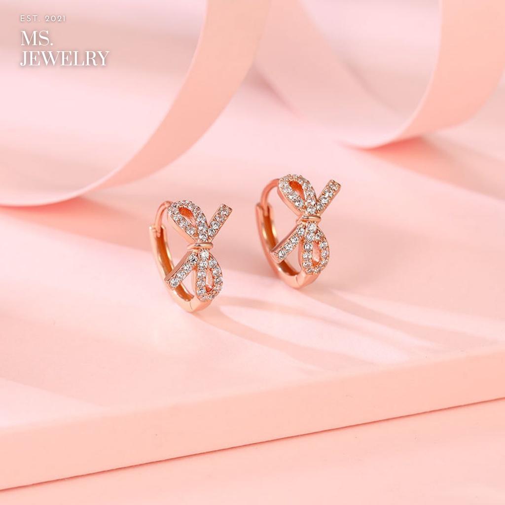 Khuyên Tai Hàn Quốc Bạc S925 Đính Đá CZ KS13