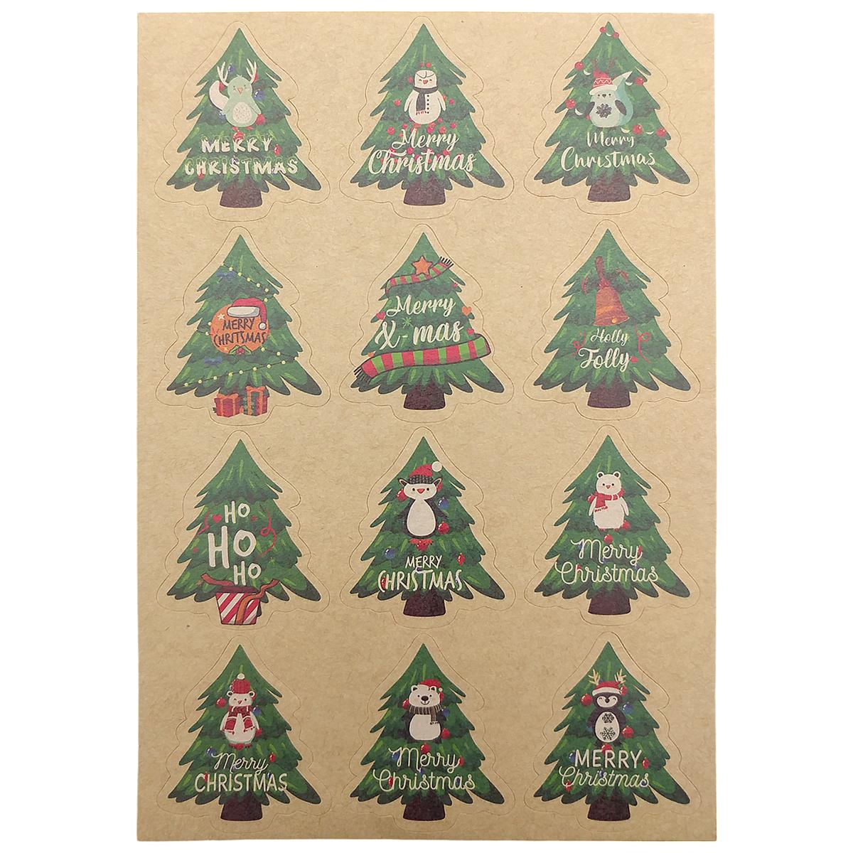 Bộ Sticker Kraft Cây Thông Noel - Teenage 02 (5 Tờ)