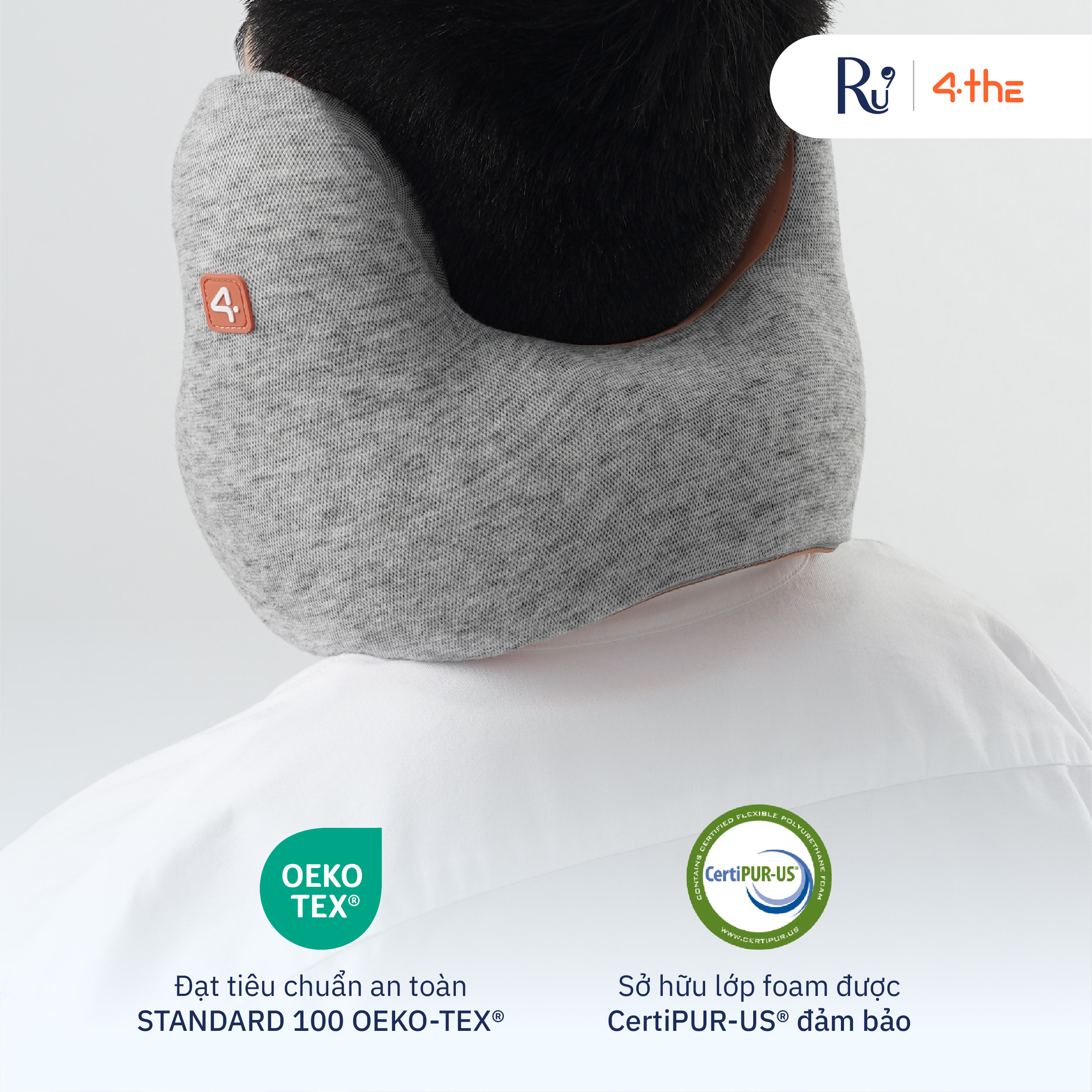 Gối Cổ Giảm Âm 4The - Noise Cancelling Pillow | Gối Cổ Du Lịch Cao Cấp Thoải Mái | 3 Màu Sắc