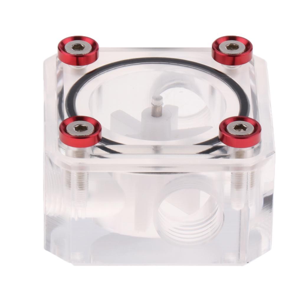 1Piece G1/4 Computer Water Cooling Water Flow Meter Indicator for PC-Clear White