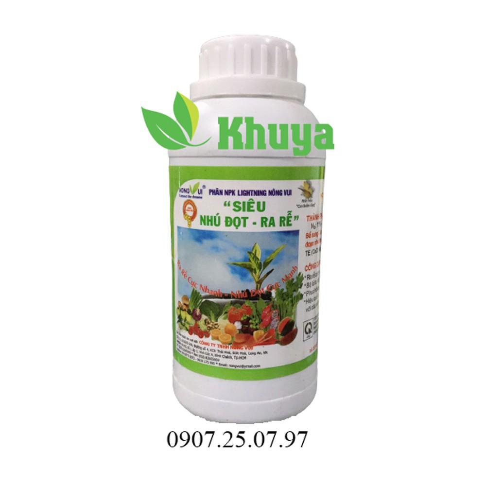 Phân Bón NPK SIÊU NHÚ ĐỌT - RA RỄ chai 500ml RA RỄ CỰC NHANH - NHÚ ĐỌT CỰC MẠNH