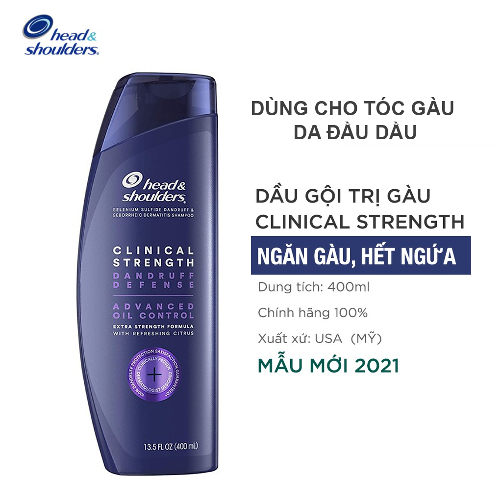 Dầu gội đầu Head &amp; Shoulders Clinical Strength USA 400ml/chai (Head Mỹ)