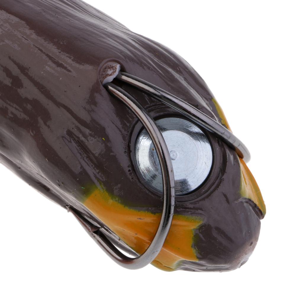 1 Piece 3D Eyes Top Water Bait Duck Lures Soft Fishing Lure Floating Swimbait Tackle 10.3x3 cm/4.1x1.2 inch