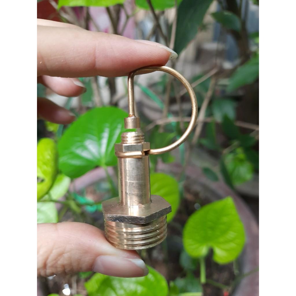Vòi phun sương dùng lắp hệ thống tưới cây tự động chất liệu đồng thau có móc, ren ngoài 21mm loại tốt