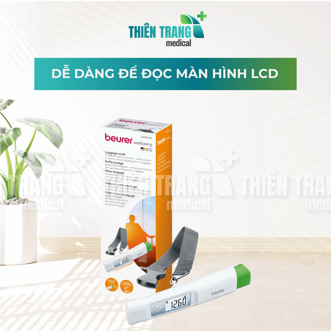 Cân hành lý ECO20, không dùng pin, nhỏ gọn LS20