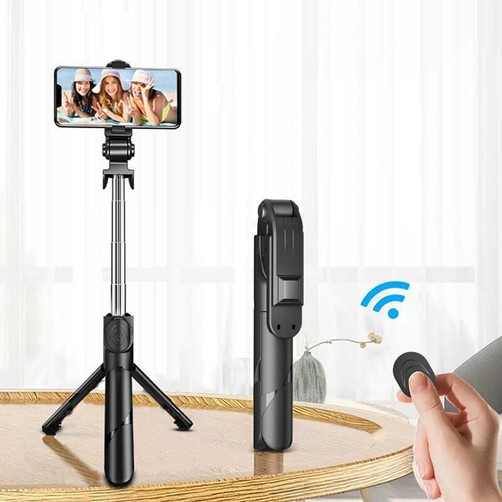 Gậy Chụp Ảnh XT-02 Gậy Tự Sướng Có Bluetooth và Nút Remote 3 Chân Đa Năng, Selfie, Giá Đỡ Điện Thoại, Livestream