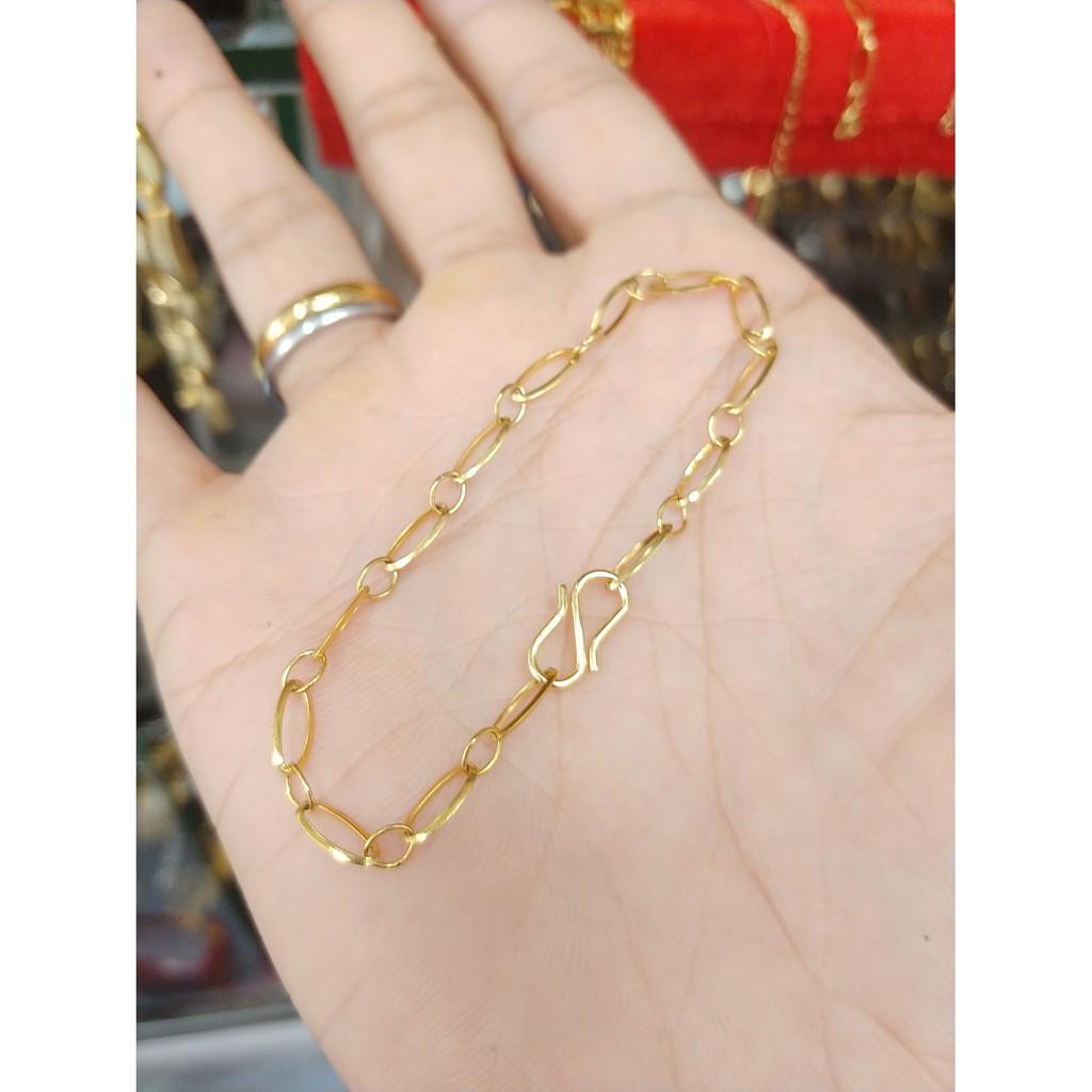 Lắc Tay Xích Oval Hàng Quốc Tế Cao Cấp- Dùng lâu dài tắm rửa thoải mái không đen
