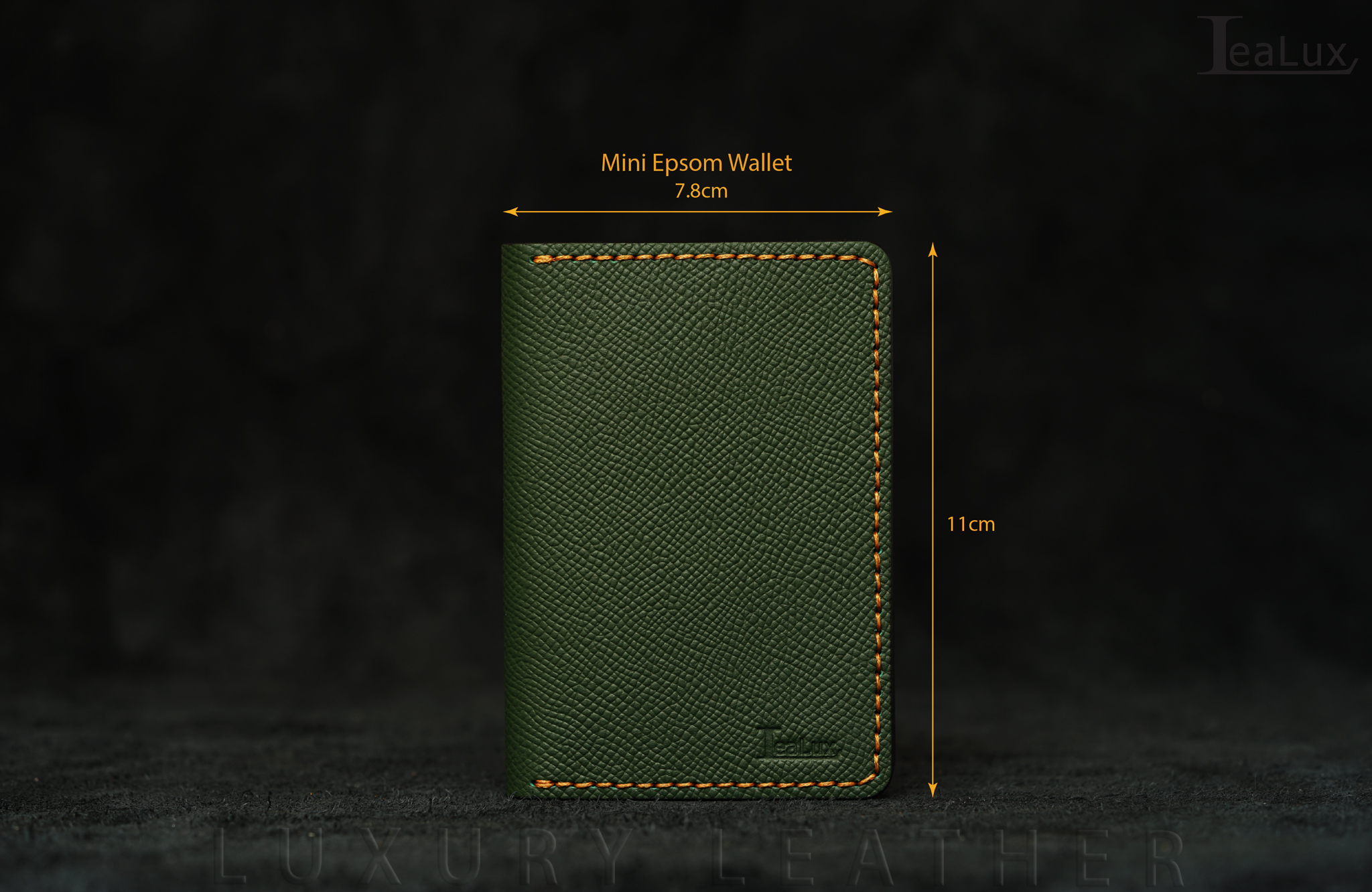 Ví Đựng Thẻ Nam Nữ Da Epsom Handmade Lealux Mini Epsom Wallet 1