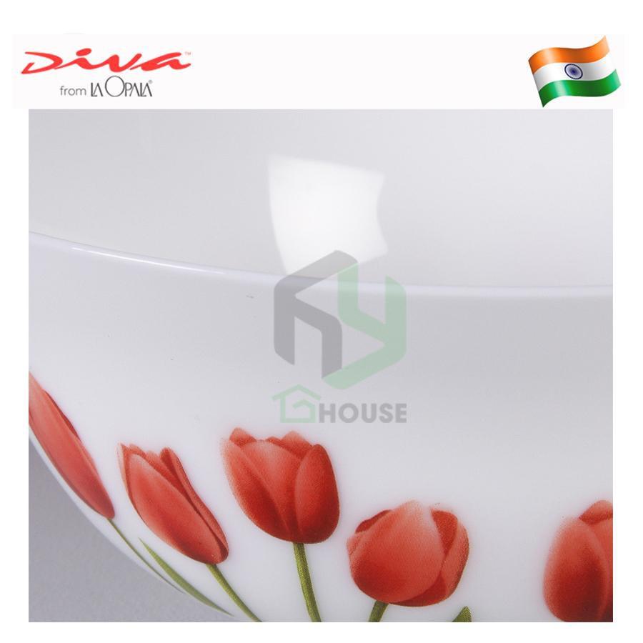 Bộ 2 tô thủy tinh lớn chịu nhiệt TULIP - Diva Opalla - Bormioli Rocco - Hàng Chính Hãng