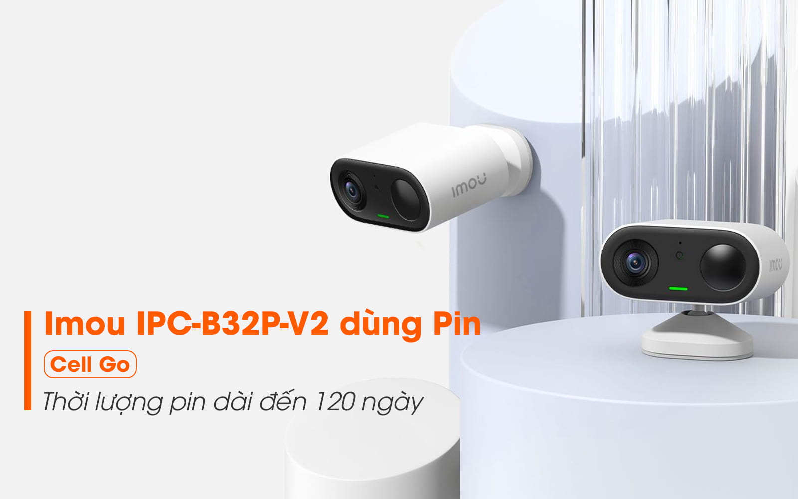 [Hàng chính hãng] Camera Wifi Dùng Pin 2K IMOU B32P-V2 (KBT,DSS)