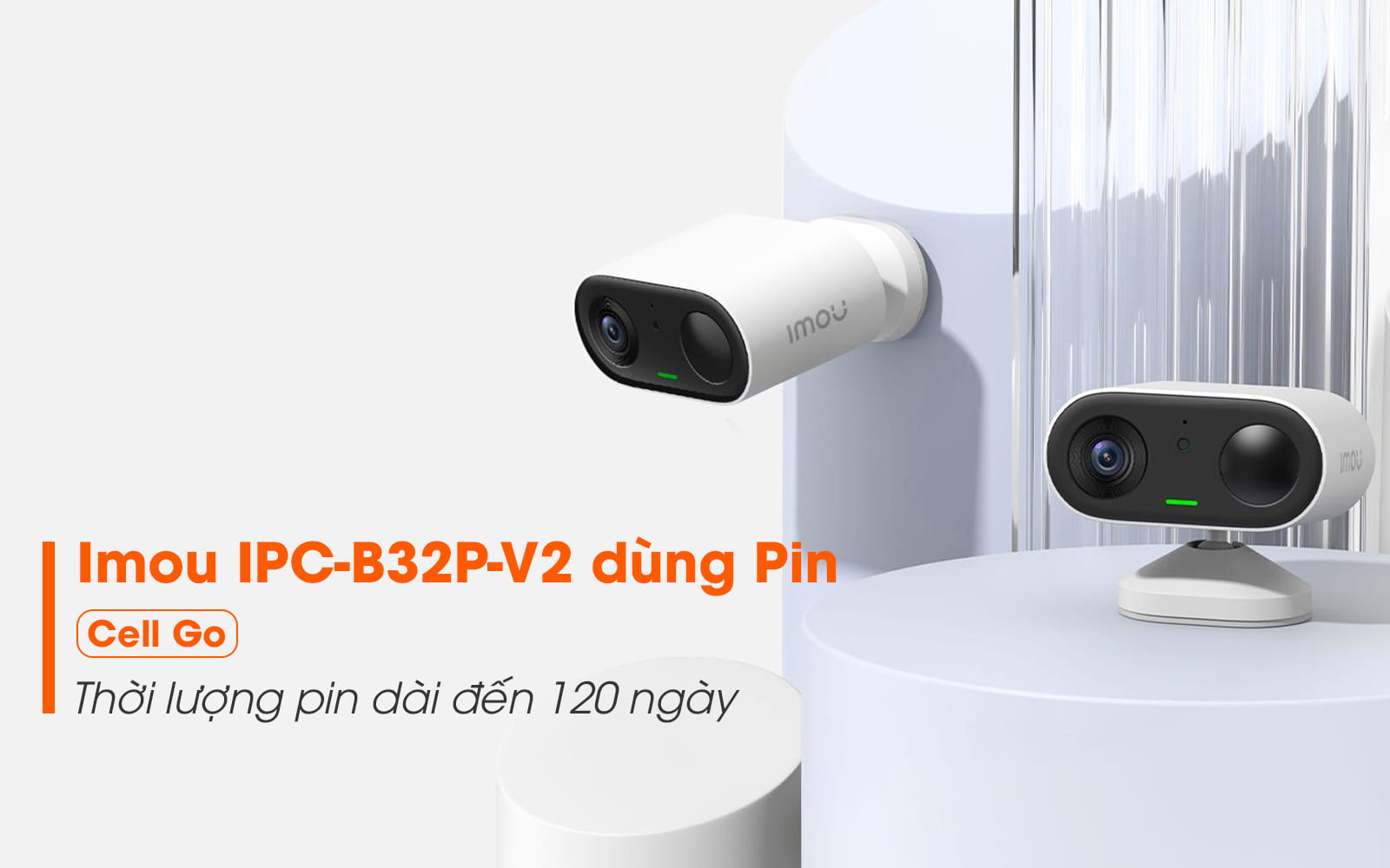 Camera Wifi dùng pin 2K iMOU IPC-B32P-V2 Cell Go - Hàng chính hãng