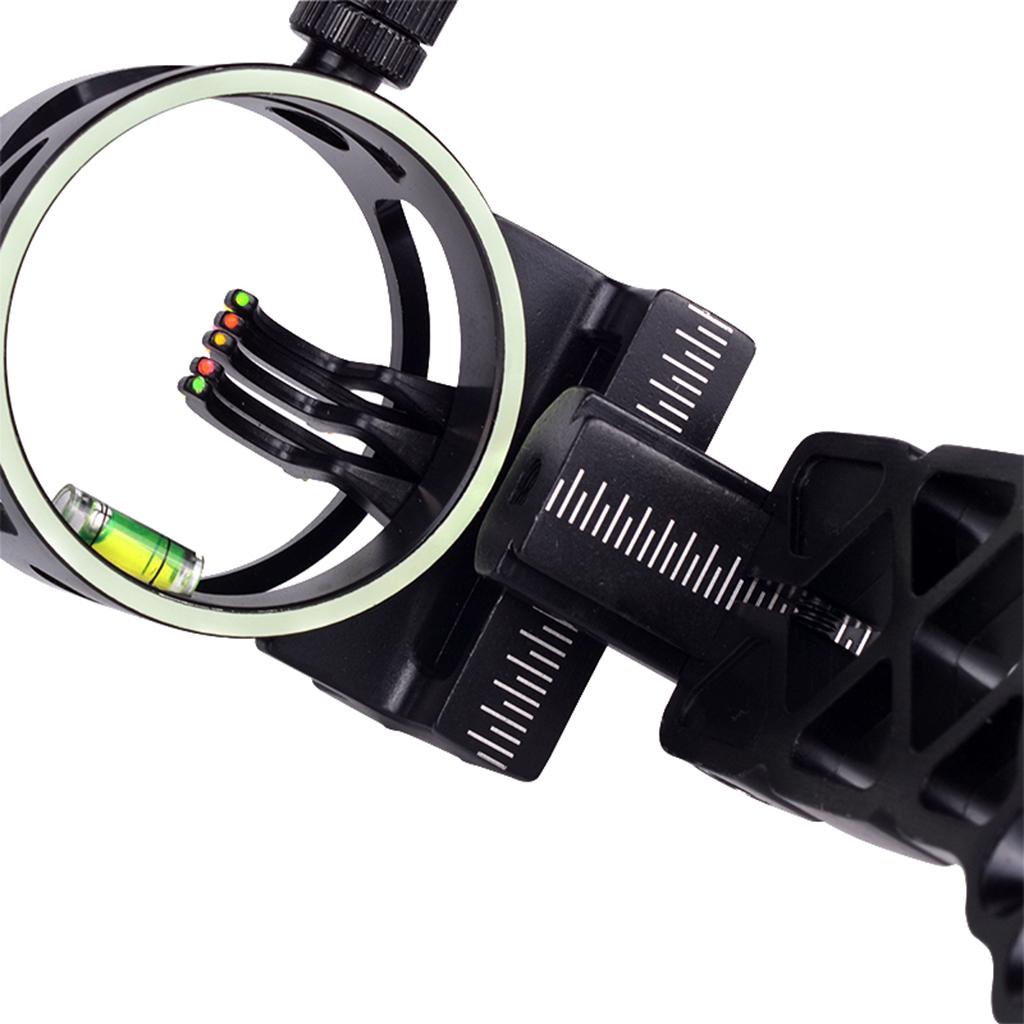 Adjustable Bow Sight 5 Pin Compound Bow Aim Night visible Trainer