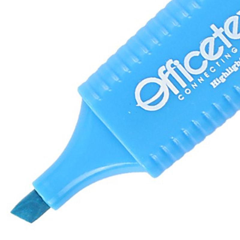 Bộ 3 Bút Dạ Quang Mực Xanh Dương - Officetex OT-HL003BL