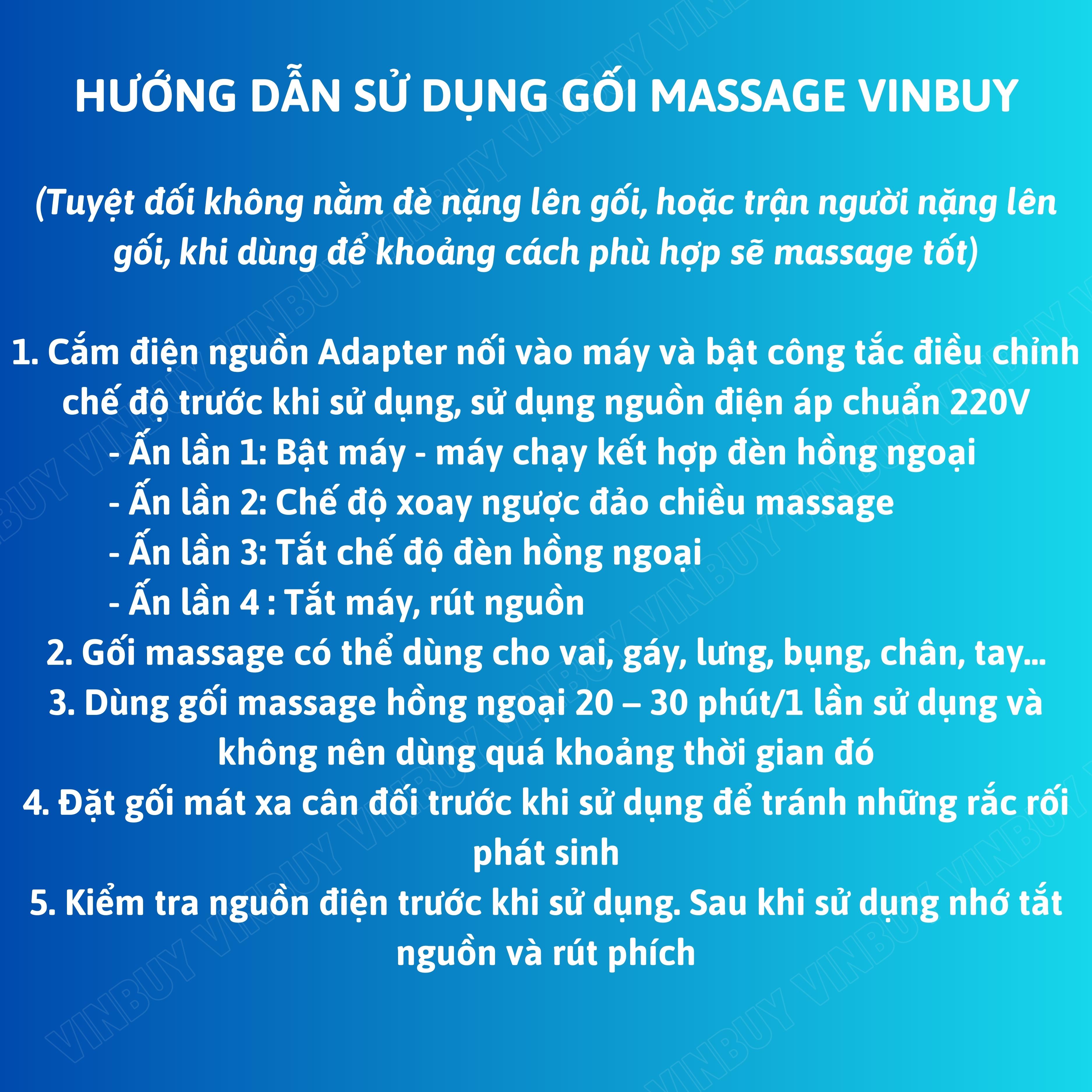 Gối Massage Cổ Vai Gáy Hồng Ngoại VINBUY, Máy Massage Cổ Vai Gáy 2 Chiều - Mát Xa Chuyên Sâu Cho Cổ, Vai Gáy, Lưng Dưới, Đùi, Chân - Sử Dụng Tại Nhà, Văn Phòng, Trên Ô Tô - Hàng Chính Hãng