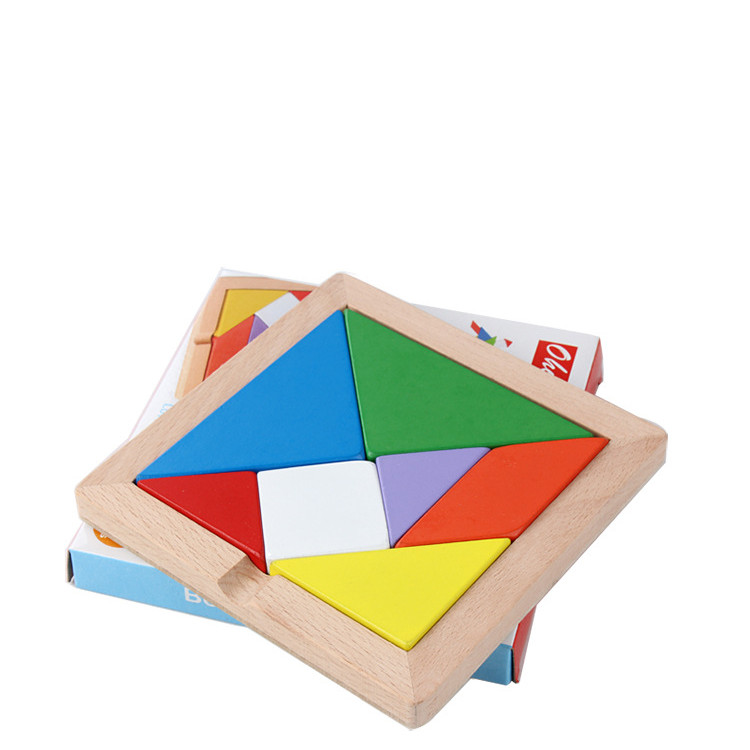 Đồ chơi giáo dục Tangram 7 mảnh nhiều màu sắc