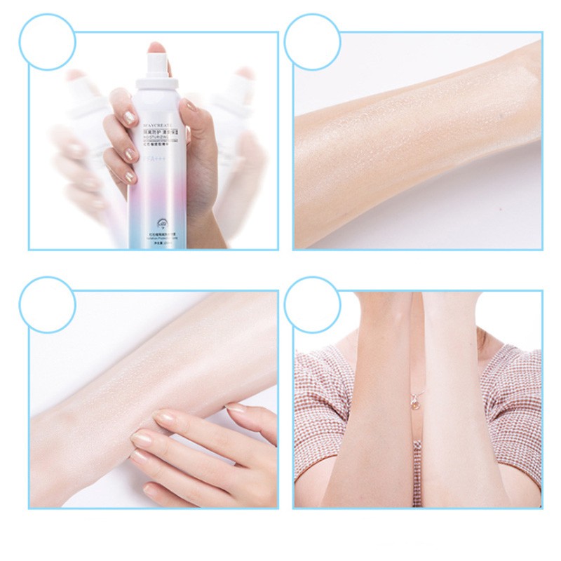 Xịt chống nắng MayCreate nâng tone,chống nước 150ml