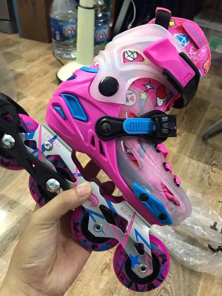 [Tặng Bảo Hộ Tay Chân] Giày Patin Trẻ Em Centosy Kid Pro, Form Nhựa, Độ Chịu Lực Cao, Có Khóa Bánh Cho Bé