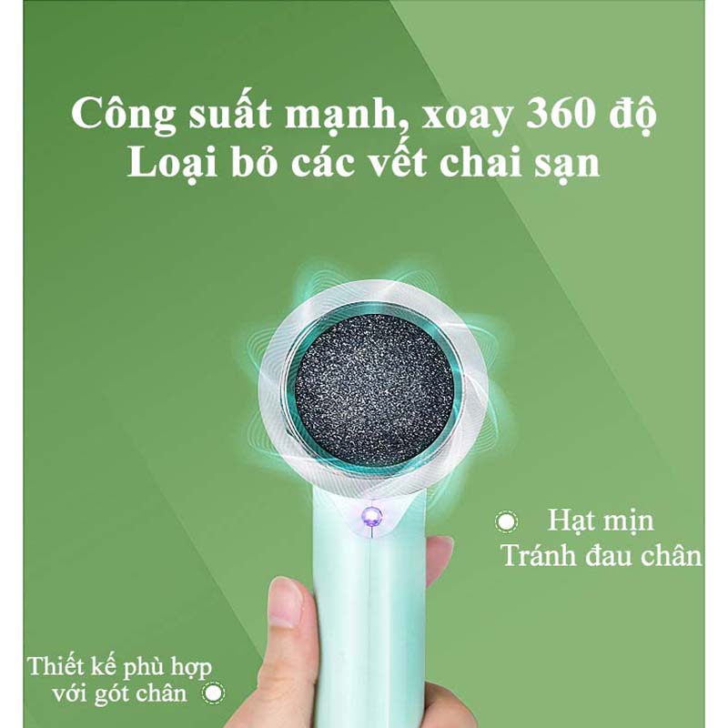 Máy Chà Gót Chân 2 Đầu Mài Cao Cấp Siêu Sạch Tẩy Tế Bào Chết Cho Tiệm Nail Cá Nhân Tại Nhà Có Đèn Tia Cực Tím Khử Trùng Chống Nước Chà Gót Chân Tích Hợp Quạt Hút Tiện Lợi Tẩy Da Chết Gót Chân