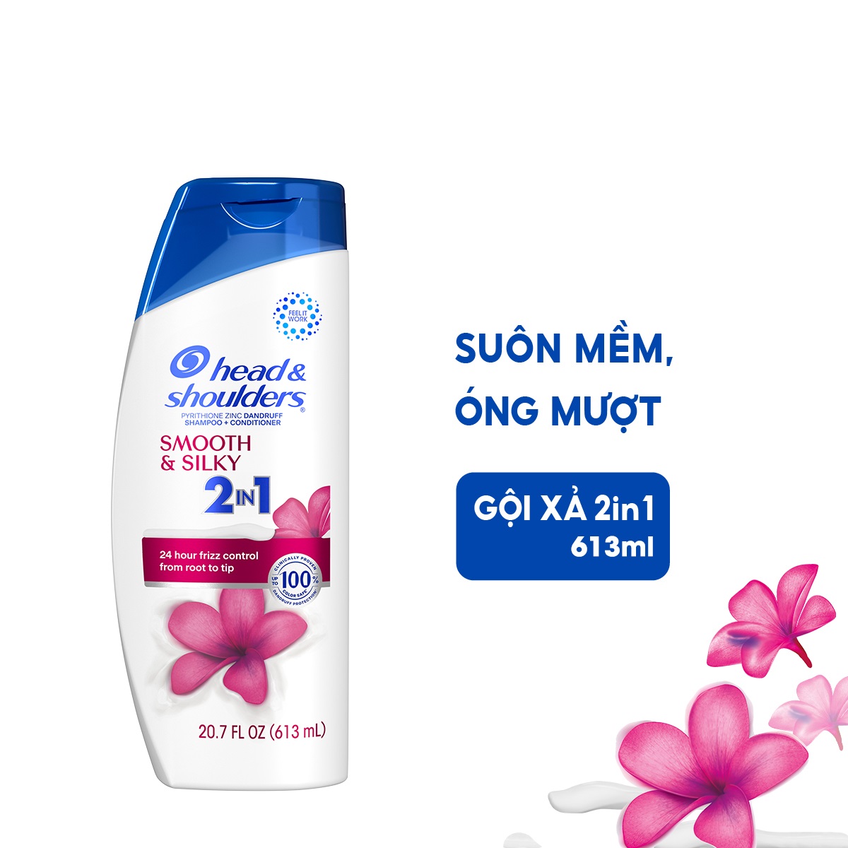 Dầu Gội Và Xả Head & Shoulders Smooth & Silky 2in1 613ml